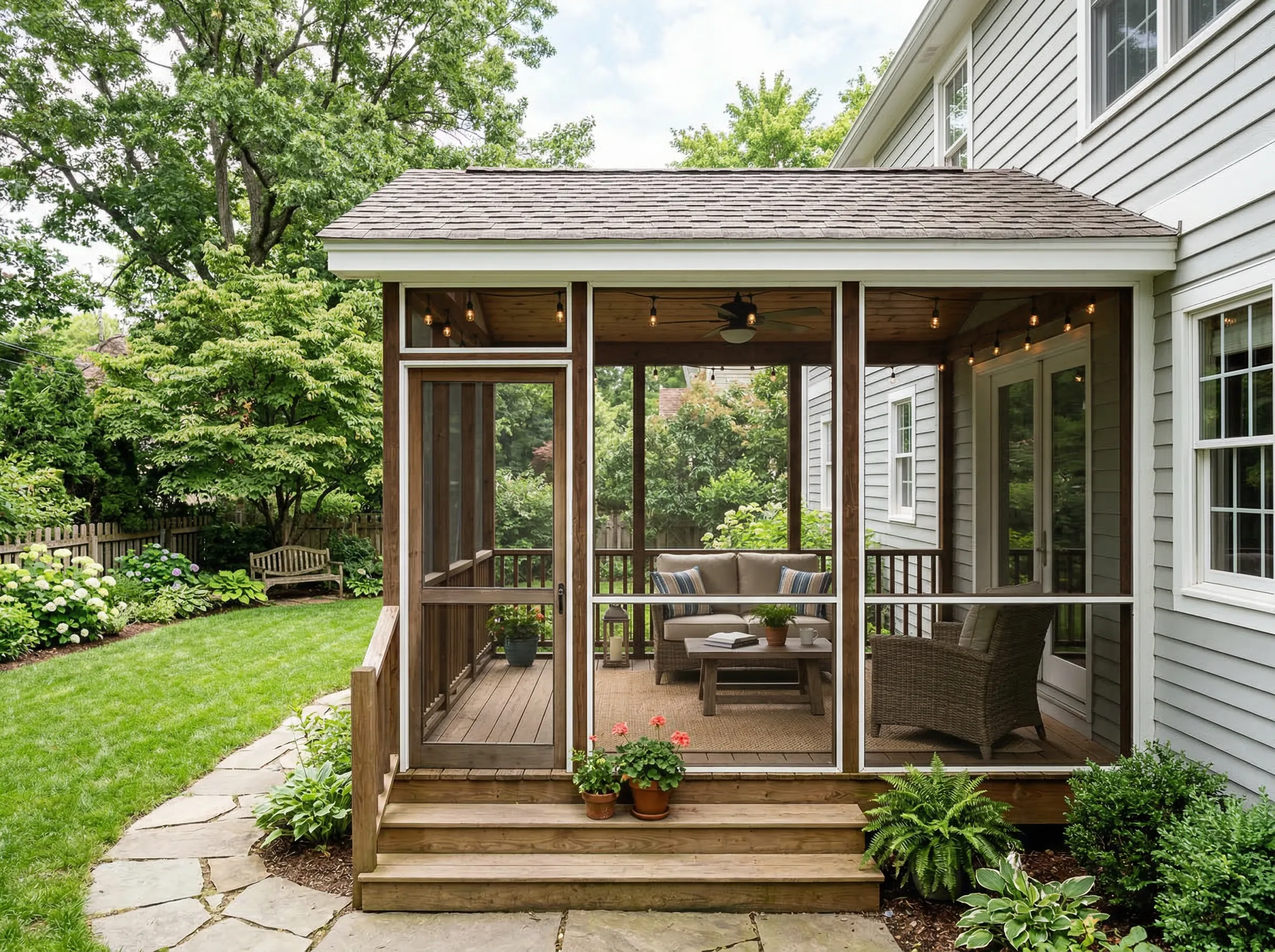 Professional screened porch installation in Johns Creek, GA