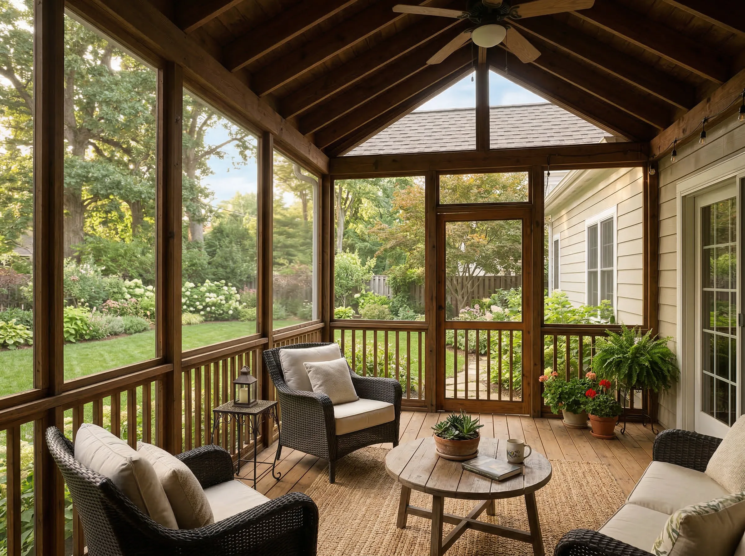 Screen room addition in Johns Creek, GA