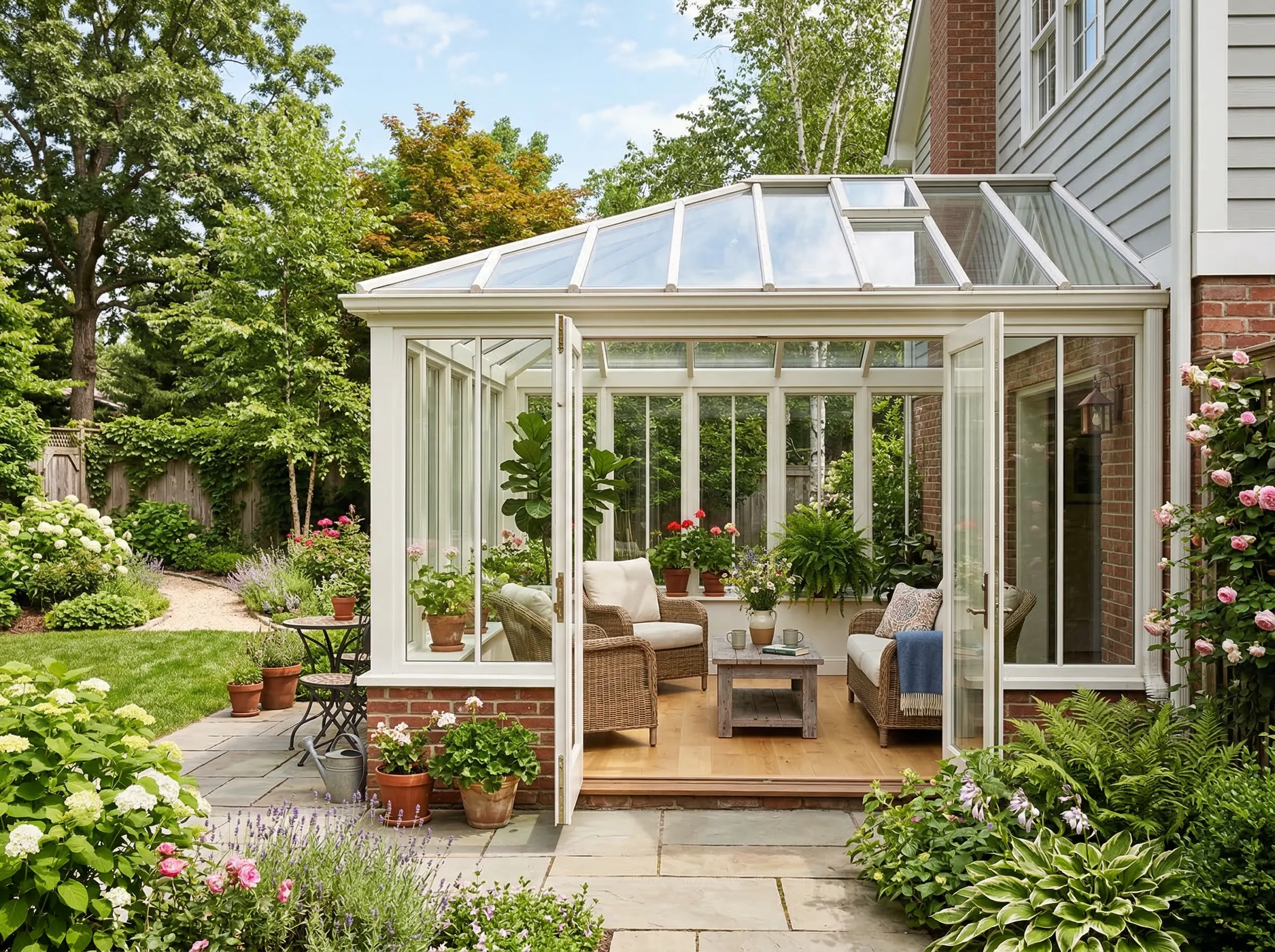 Custom sunroom addition in Johns Creek, GA