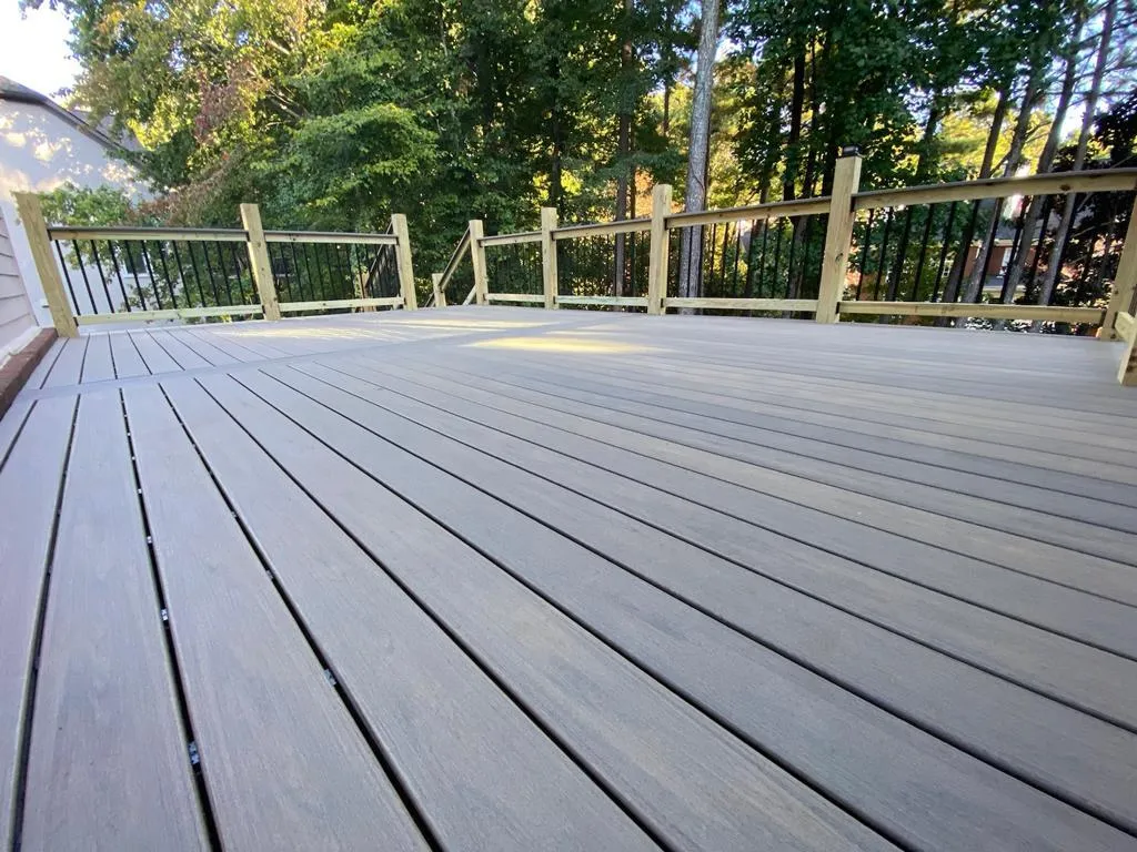 Finished custom deck project in Alpharetta, GA
