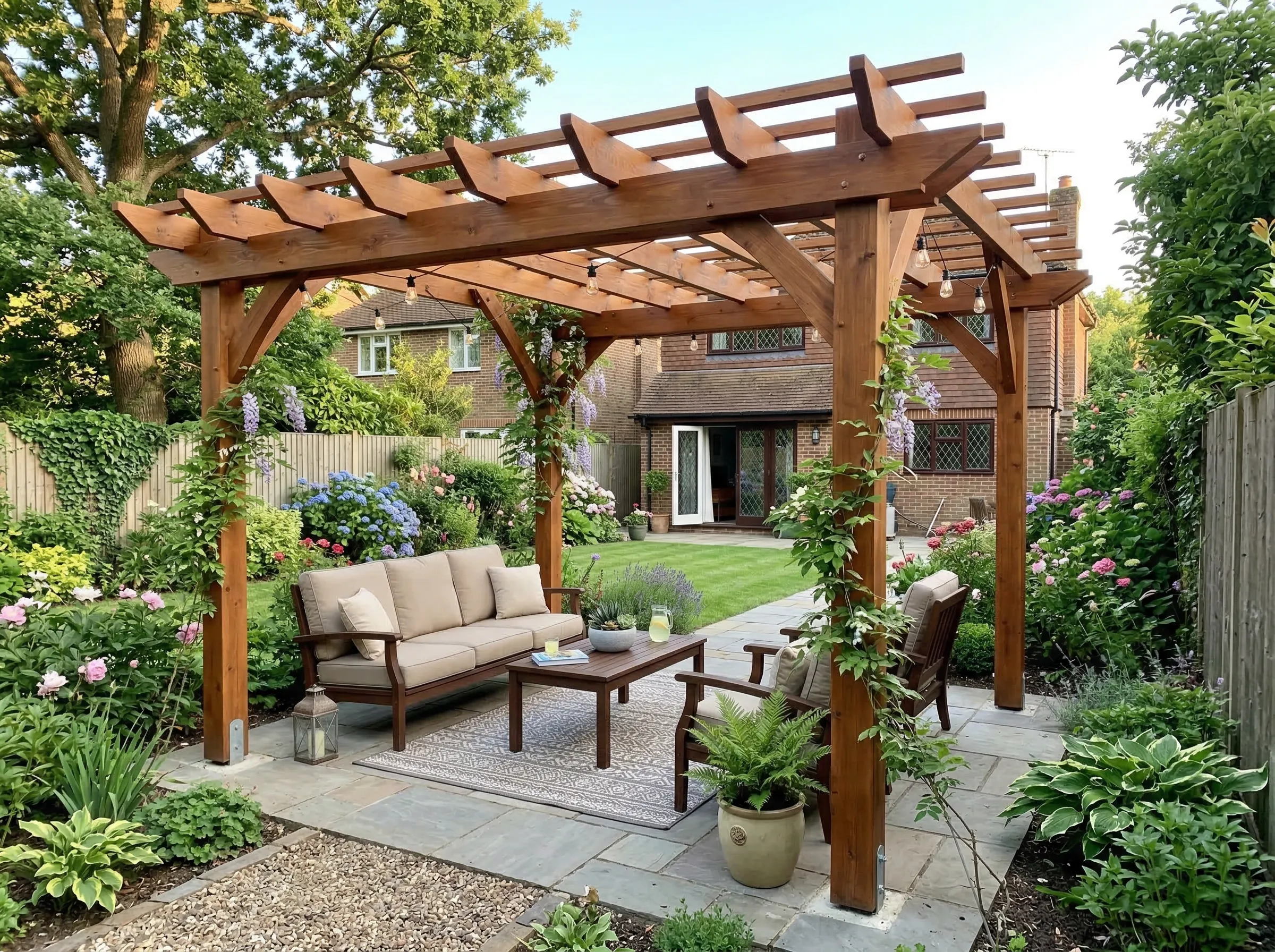 Backyard pergola design Johns Creek GA